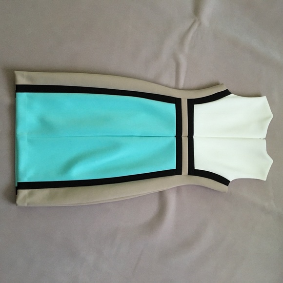 NWT Calvin Klein Color Block Sheath Dress - Picture 4 of 8